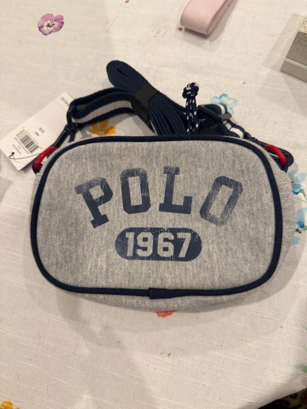 Polo by Ralph Lauren Gray and Navy Crossbody Bag